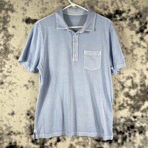 Vineyard Vines Island Polo Mens Size Medium Blue Pima Cotton Casual Golf Comfort